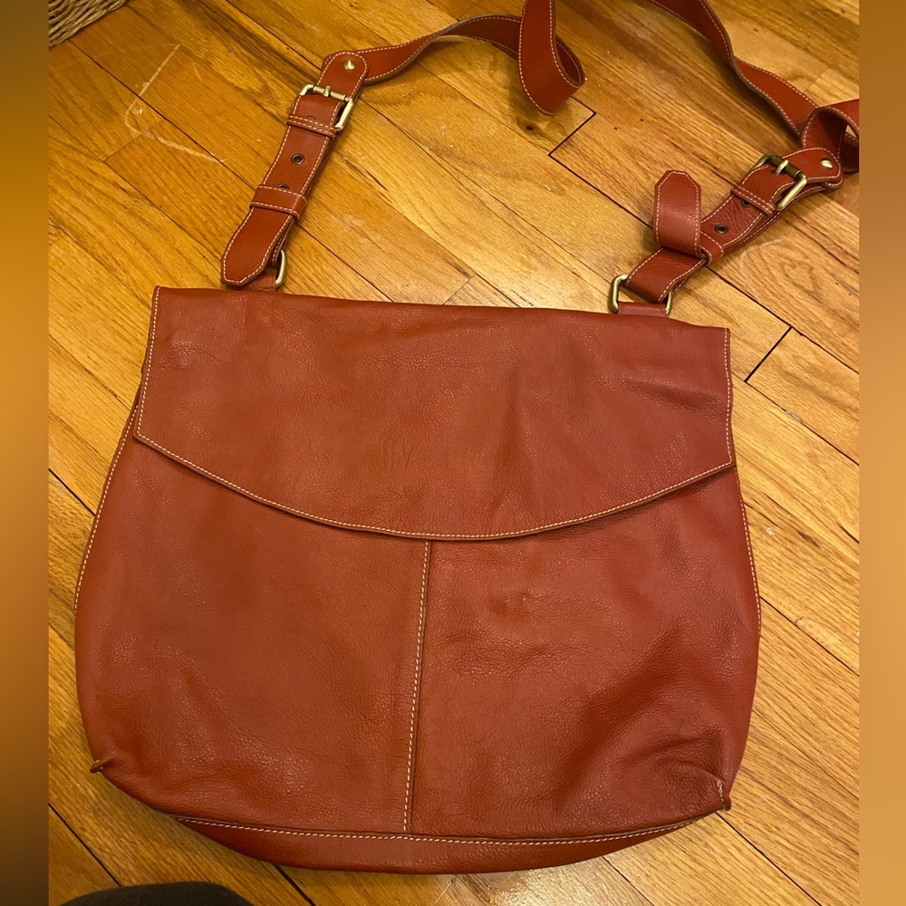 Red leather bag